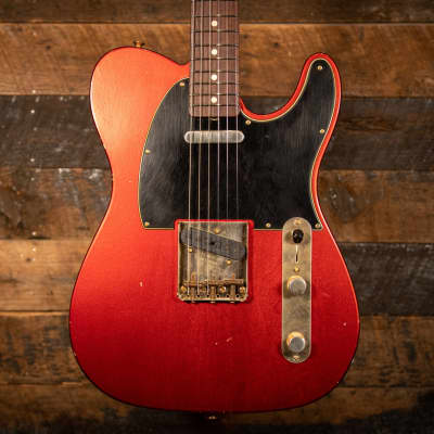 (pre-owned) Fender Custom Shop Masterbuilt Yuriy Shishkov 1960 Journeyman Relic Telecaster Candy Apple Red for sale