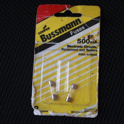 Cooper Bussmann 500mA Fuses 2 Pack GMA-500mA image 1