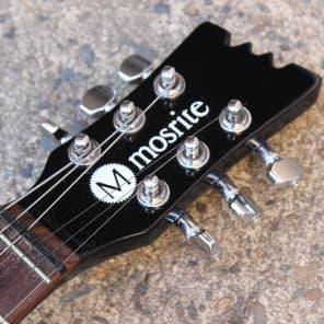 1995 Mosrite Mini MIJ Rare Electric Travel Short Scale Guitar (Black) image 5