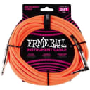 Ernie Ball Braided Guitar Cable, Orange, 25'