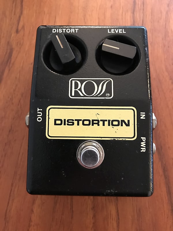 Ross Distortion from the early 80's, black, real deal RC4558N chip, Vintage!