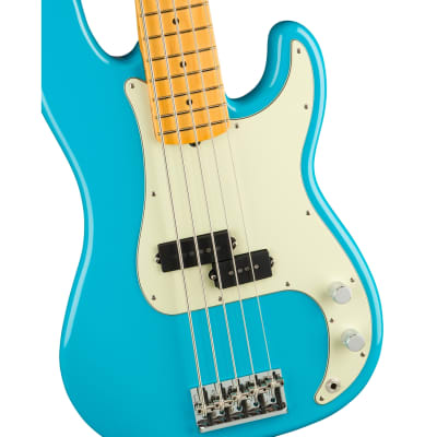 Fender American Professional II Precision Bass V, 5-String, Maple, Miami Blue image 3