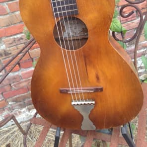 SUPERTONE Sears Roebuck Parlor Guitar 1920s / 30's nocbc as is Rare image 2
