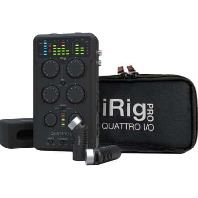 IK Multimedia iRig Pro Quattro I/O Deluxe Bundle Portable 4x2 Audio and MIDI Interface 839387 196288116899 image 1