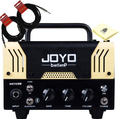 JOYO Meteor Bantamp 20w Pre Amp Tube Hybrid Guitar Amp head with 2 Instrument Cable and Zorro Cloth image 1