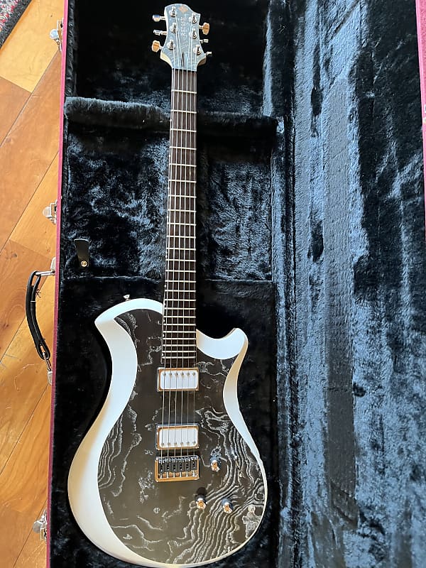 Relish Guitars Mary One Limited Edition 2019 - Black Burl Ash Over Snow image 1