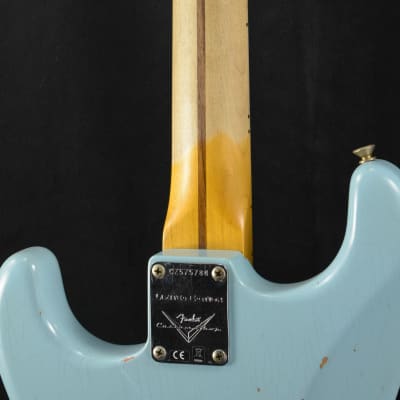 Mint Fender Custom Shop Limited Edition '57 Stratocaster Relic - Faded Aged Daphne Blue image 8