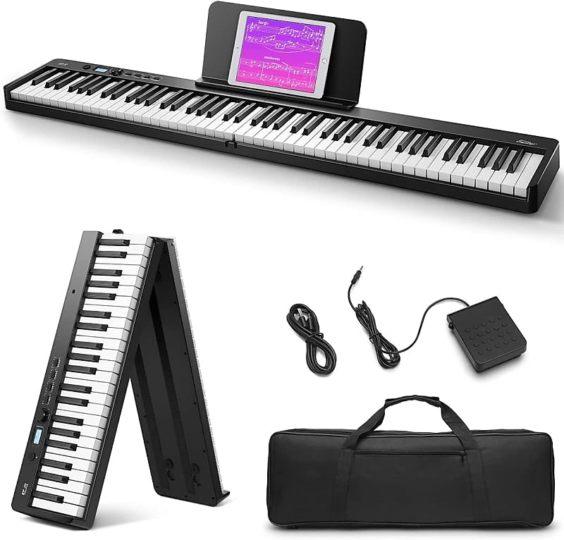 Artesia Performer 88-Key Digital Piano with Sustain Pedal, Power Supply and  2 Months of FREE Online Piano Lessons with TakeLessons 