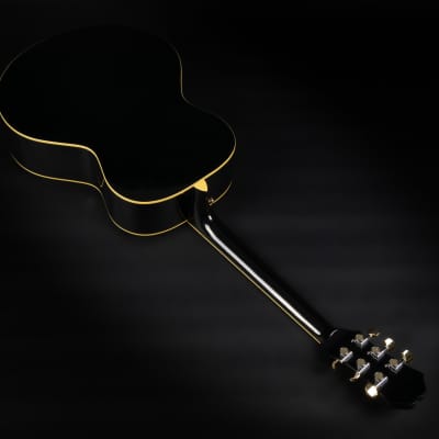 2000 Epiphone MIK SQ-180 Neil Diamond Signature Limited Edition - Metallic Black | Korea Custom Acoustic Guitar | Case image 16