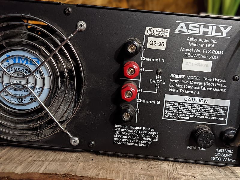 Ashley FTX-2001 Stereo Amplifier | Reverb