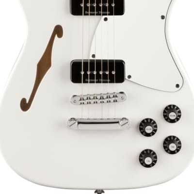 Fender Jim Adkins Signature JA-90 Telecaster Thinline Semi-Hollow Guitar, White image 2