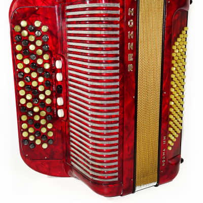 Almost Unused! Hohner Norma III M, made in Germany 5 Row Button Accordion Bayan 2041, New Straps, Case, Rich and Powerful Sound! image 8