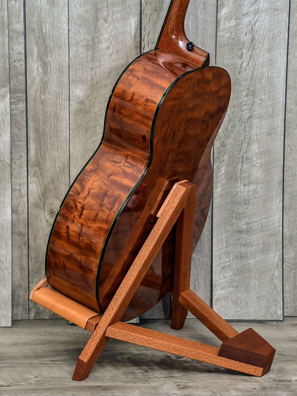 Acoustic Guitar Stand Mahogany and Maple, Classical Guitar, Boutique Wood Guitar Stand image 1