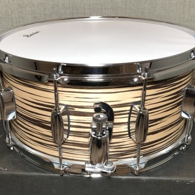 Barton Beech "Model 84" 6.5x14 Snare Drum - Zebrano Finish image 3
