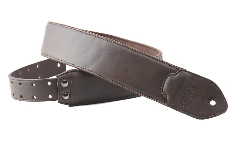 RightOn! Leathercraft Vintage Brown Guitar Strap image 1