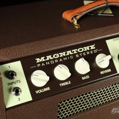 Magnatone Panoramic Stereo 12+12W Reverb/Vibrato Tube Head w/ Footswitch & Cover image 5