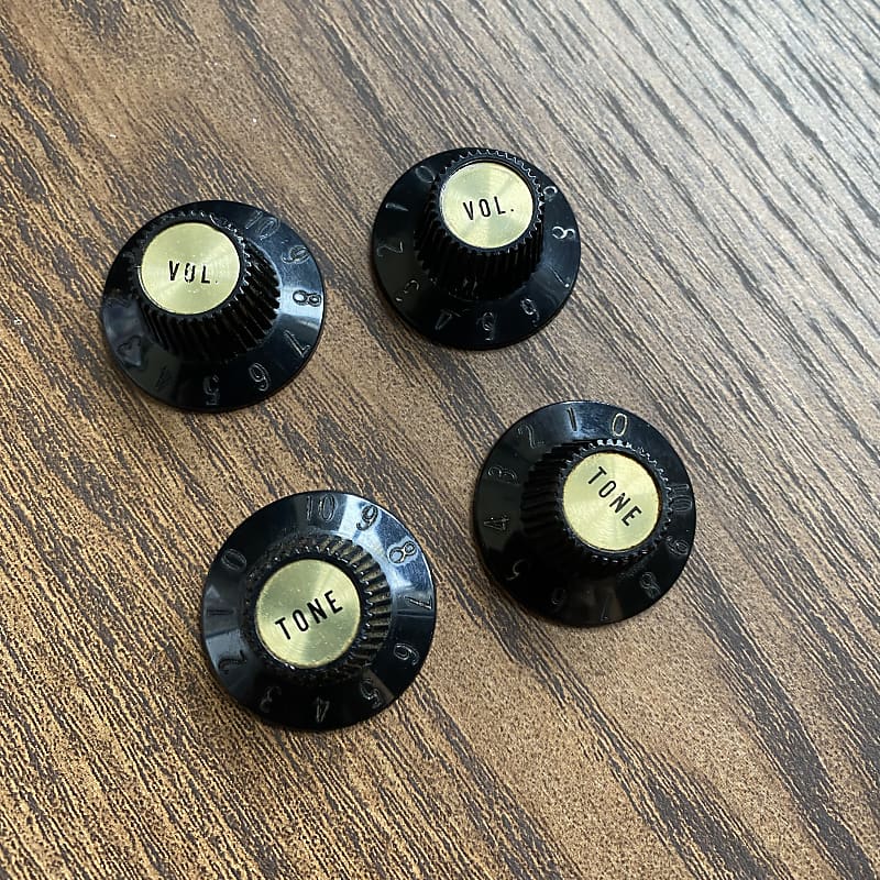 Gibson Vintage Original Witch Hat Knobs Gold Inserts 1968 Reverb