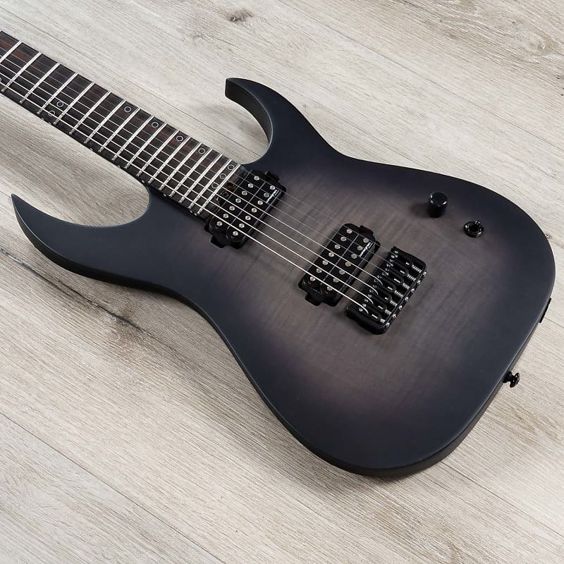 Mint Schecter 875 Keith Merrow KM-7 MK-III Legacy 7-String Guitar, Transparent Black Burst image 1