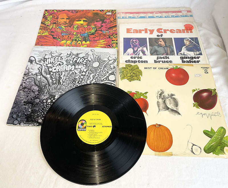 Lot of 7 Used Vinyl LP Records - The Best Of The Cream -  Disraeli Gears, Wheels Of Fire, Early Cream image 1