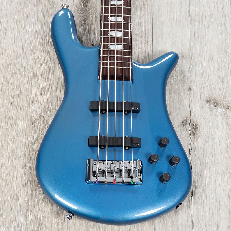 Spector Euro 5 Classic 5-String Bass, Rosewood Fretboard, Solid Metallic Blue Gloss image 1
