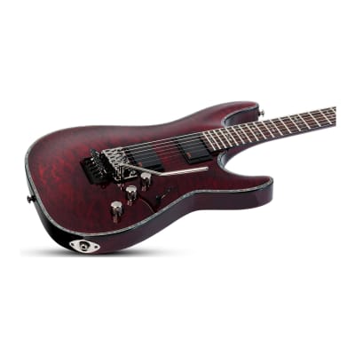 Schecter Hellraiser C-1 FR 6-String Mahogany, Quilted Maple Electric Guitar with Battery Compartment (Right-Handed, Black Cherry) image 2