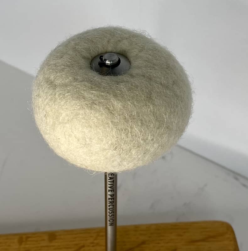 Creative Percussion Marshmallow Bass Drum Beater white Reverb