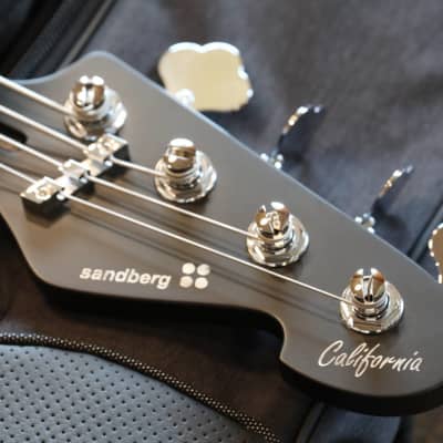 Sandberg California II Passive 4-String Bass Blue Industrial Design + OGB image 13