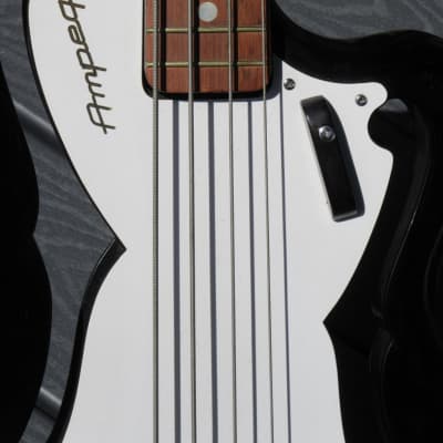 Ampeg AEB-1 Bass 1966 - the 90th Bass made in a factory Black finish & White pickgard from its original NC Sales Rep owner ! image 10