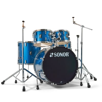 Sonor AQX STAGE 5-Piece Poplar Drum Set w/Hardware, Blue Ocean Sparkle image 1