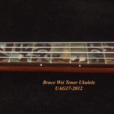 Bruce Wei Solid Acacia Arch-Back Tenor Ukulele, MOP Inlay UAG17-2012 image 10