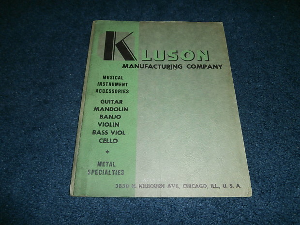Vintage 1950 Kluson Musical Instrument Parts Catalog! Tuners, Tailpieces! RARE! image 1