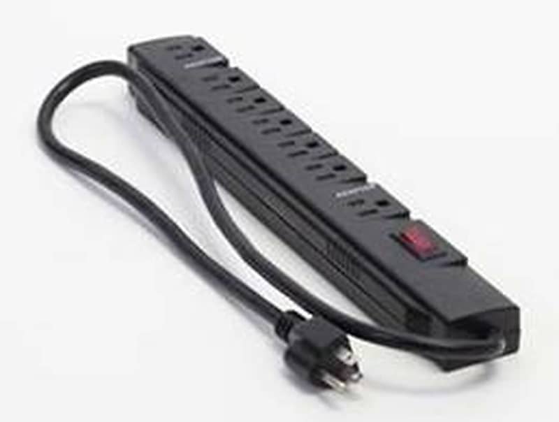 Elite Core AC Power Strip with Surge Protection 7 Outlets Stage Studio -Black image 1