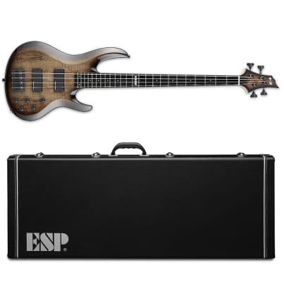 ESP E-II BTL-4 Black Natural Burst Electric Bass Guitar + Hard Case  Made in Japan - Brand New! image 1