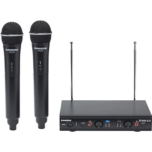 Samson SWS212HH-E Stage Frequency-Agile, Dual-Channel Handheld VHF Wireless System image 1