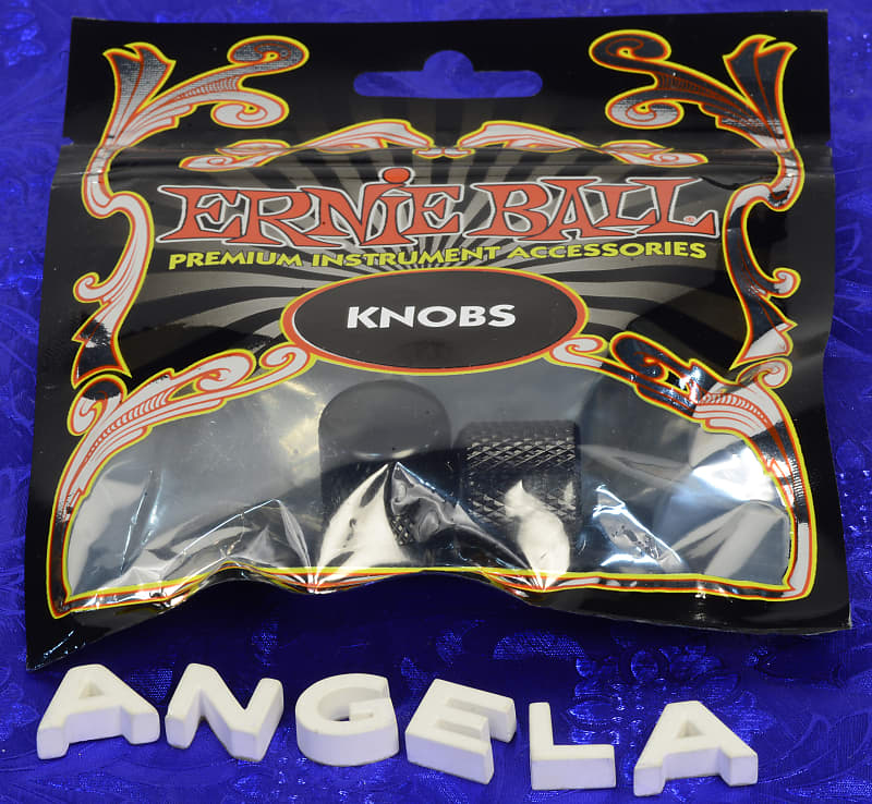 Set Of Two Ernie Ball Black Dome Knobs For Fender Telecaster Reverb