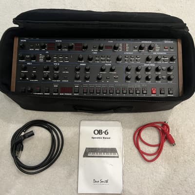 Sequential OB-6 Desktop 6-Voice Polyphonic Synthesizer 2018 - Present - Black with Wood Sides