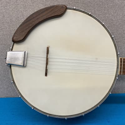 Vintage Checkmate 5 String Banjo Natural Chrome Japan Ready To