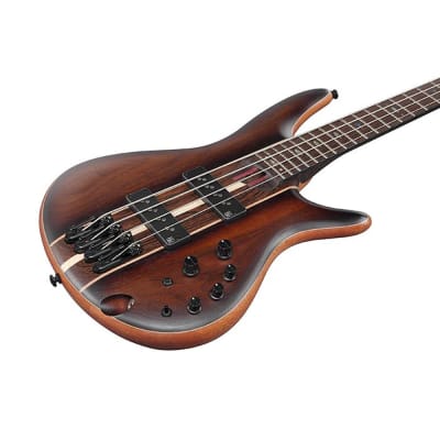 Ibanez SR1350BDUF SR Premium 4-String Electric Bass w/Bag - Dual Mocha Burst Flat image 5