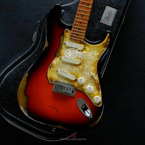 Fender Stratocaster American Plus Sunburst Floyd Rose Bridge Maple Heavy Aged Relic (Rare) image 18