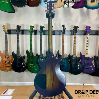 Dunable USA Custom Shop Minotaur Electric Guitar w/ Case - Yellow Purple Burst image 12