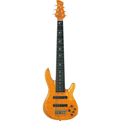 Yamaha John Patitucci TRB Signature Bass Guitar - Amber Gloss Finish - 6-String Bass image 12