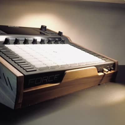 Akai Force // Handcrafted Synth Stand // Solid Walnut , Oak ,Oak stained black image 4