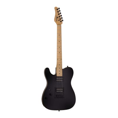 Schecter PT Left-Handed 6-String Electric Guitar (Gloss Black) with Hard Case image 2