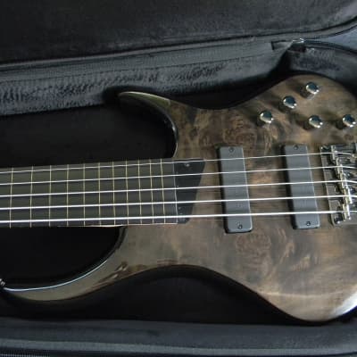 2021 MTD Kingston ZX5 (ZX-5) Fretless 5 String Bass  Trans Black Bartolini Brand New W/ MTD Gig Bag image 7