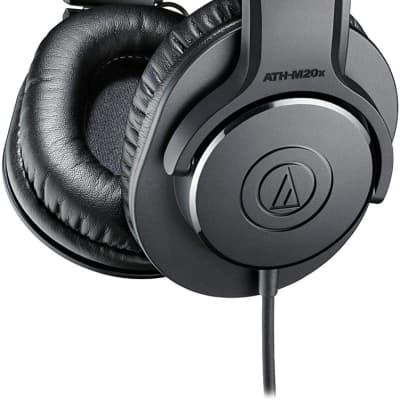 Audio-Technica ATH-M20x Professional Studio Monitor Headphones, Black image 1