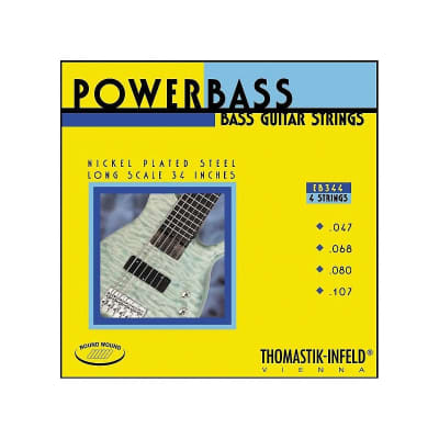 Thomastik-Infeld EB344 PowerBass Magnecore Round-Wound Hexcore Bass Strings - Medium Light (.47 - .107)