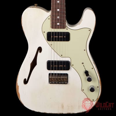 Fender Custom Shop Masterbuilt Greg Fessler 1968 Tele Thinline Relic Olympic White Used image 2