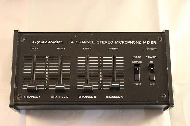 Radio Shack Realistic  4-Channel Stereo Microphone Mixer 32-1105 Early 80's image 1