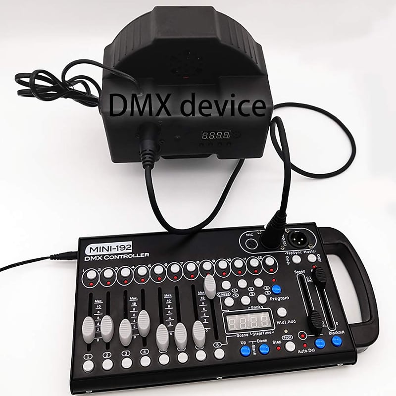 Dmx Console,Universal DMX-512 Controller 192 DMX 512 Stage DJ Light  Controller 240 Different Scenes Dmx512 Console Applicable to 3-Pin DMX  Cable for