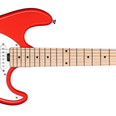 Sterling CT30SSS Cutlass SSS Electric Guitar, Fiesta Red image 2